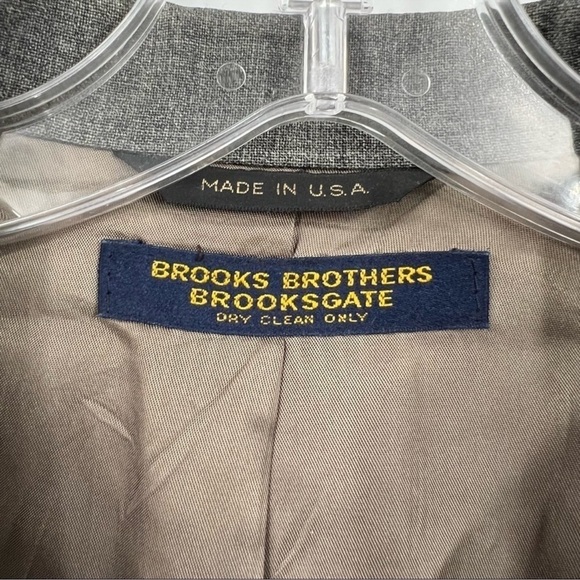 Brooks Brothers grey coat blazer wool blend L - Picture 6 of 7